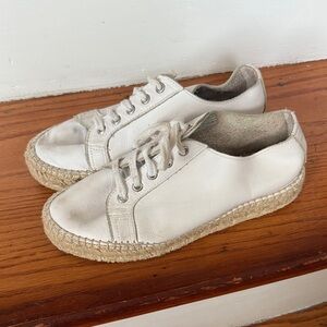 Saks Fifth Avenue White Espadrille Sneakers